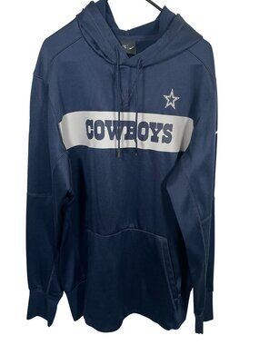Nike Dallas Cowboys Hoodie Mens Medium Blue Gray NFL Football Onfield